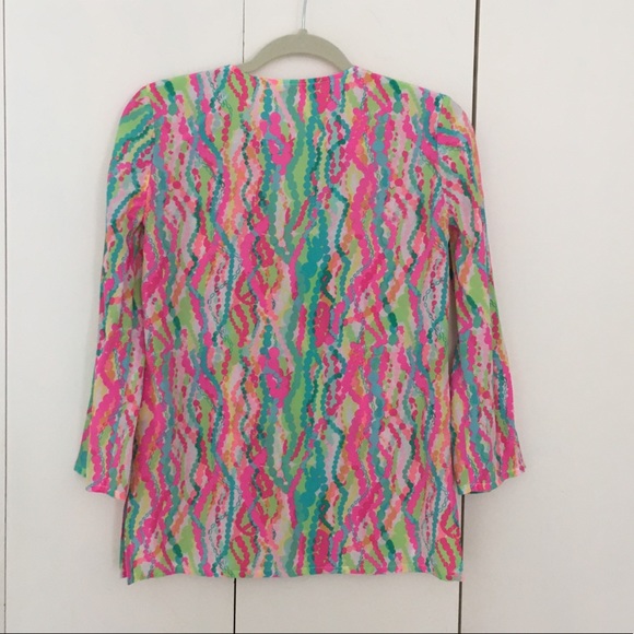 Lilly Pulitzer Silk Shirt in Dripping in Jewels - Picture 2 of 4